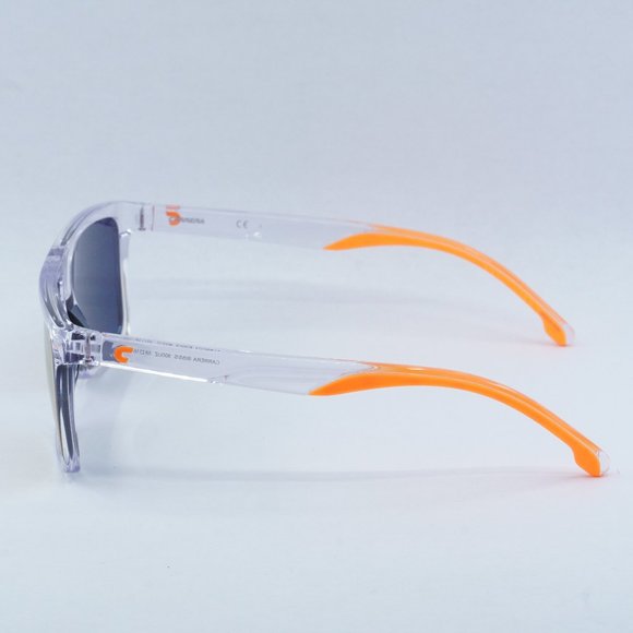 Carrera 8055/S 0900 UZ Rectangle Sunglasses - Crystal/Red Multilayer - Picture 8 of 10